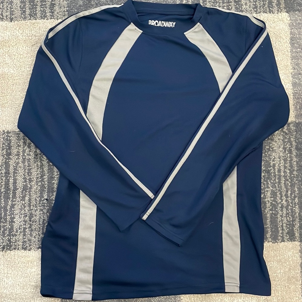 Navy blue and grey long sleeve